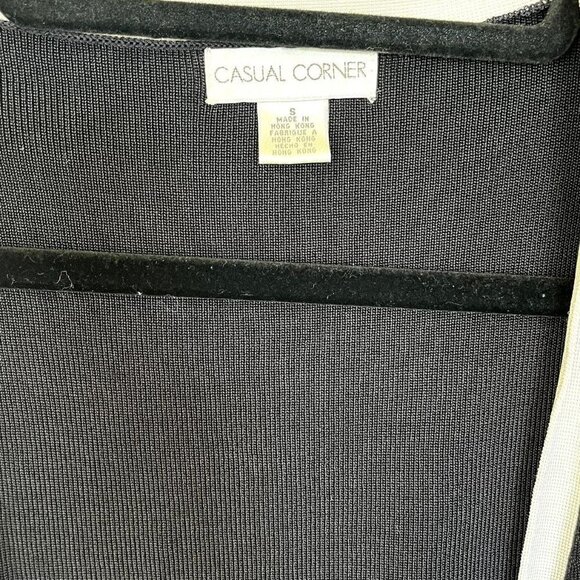 Vintage Casual Corner Coastal Grandma Navy Blue Open Cardigan S - Picture 8 of 8